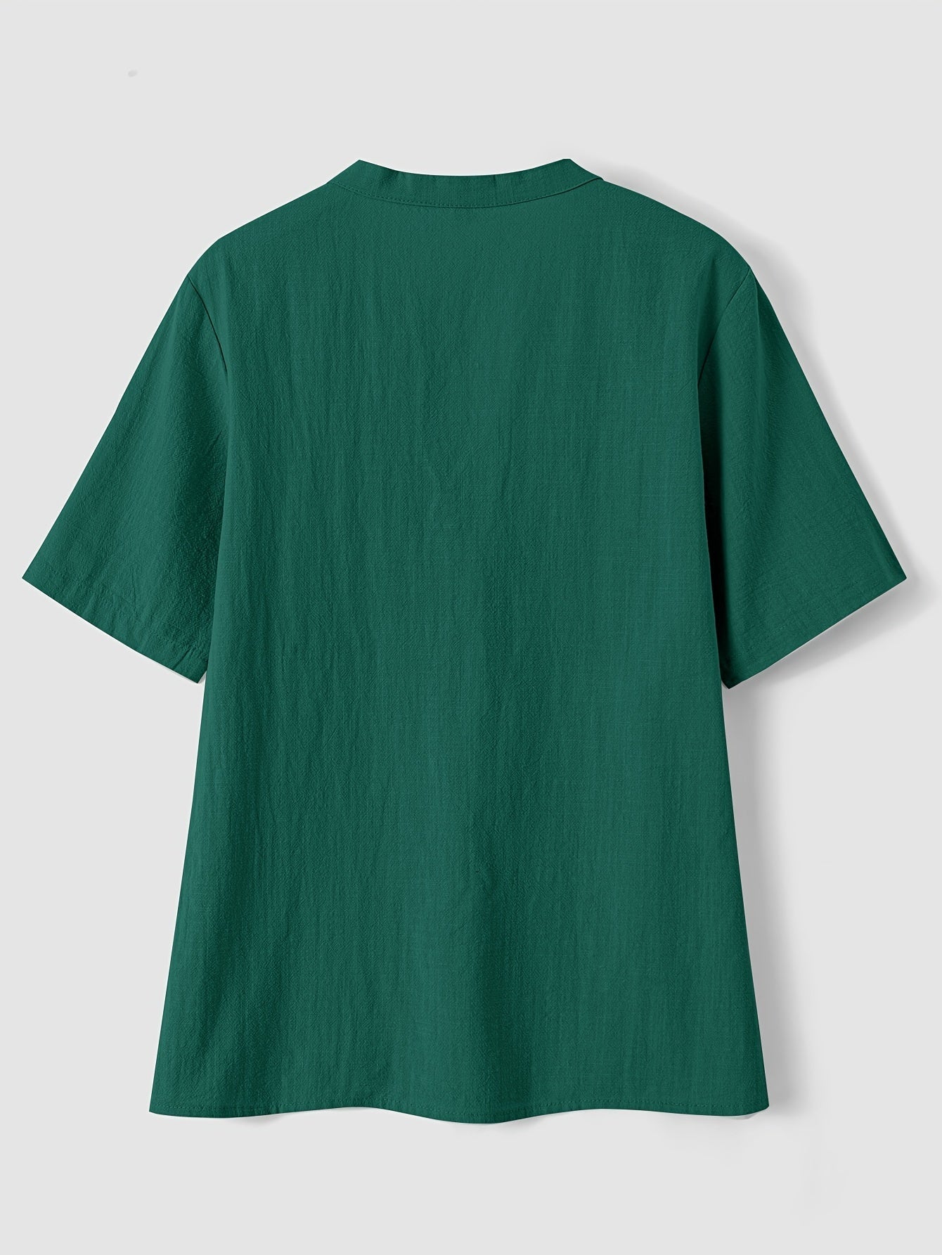 Sharron - Elegant V-Neck Blouse With Button Up