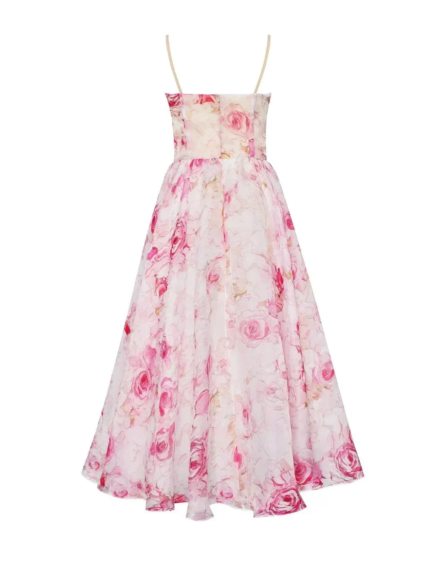 Emilia | Elegant Printed Strapless Dress