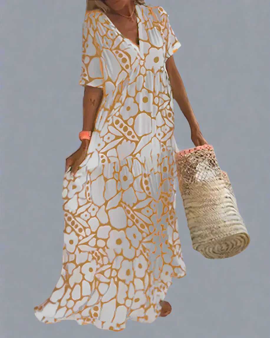 Hannelore | Summer Dress with Elegant Fit and Graphic Pattern