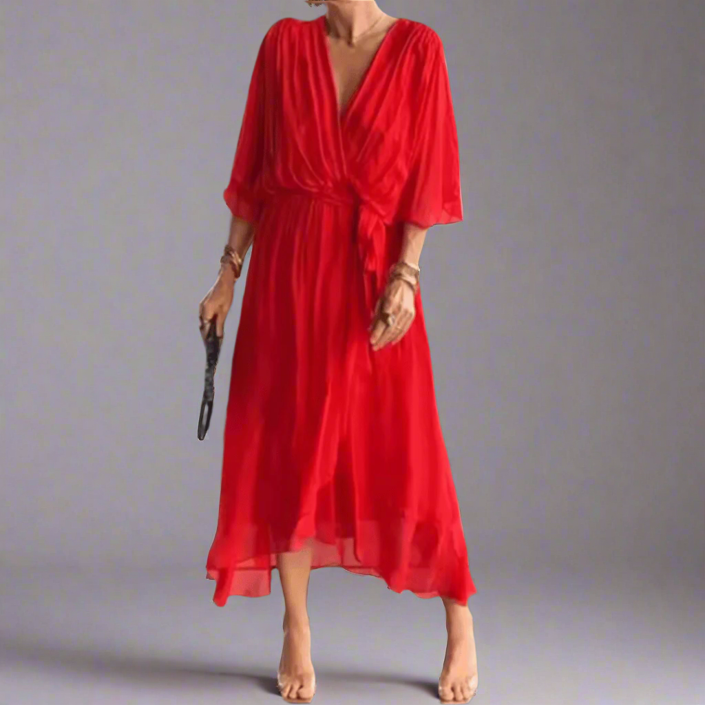 Dorselinde | Elegant Maxi Dress with Feminine Neckline