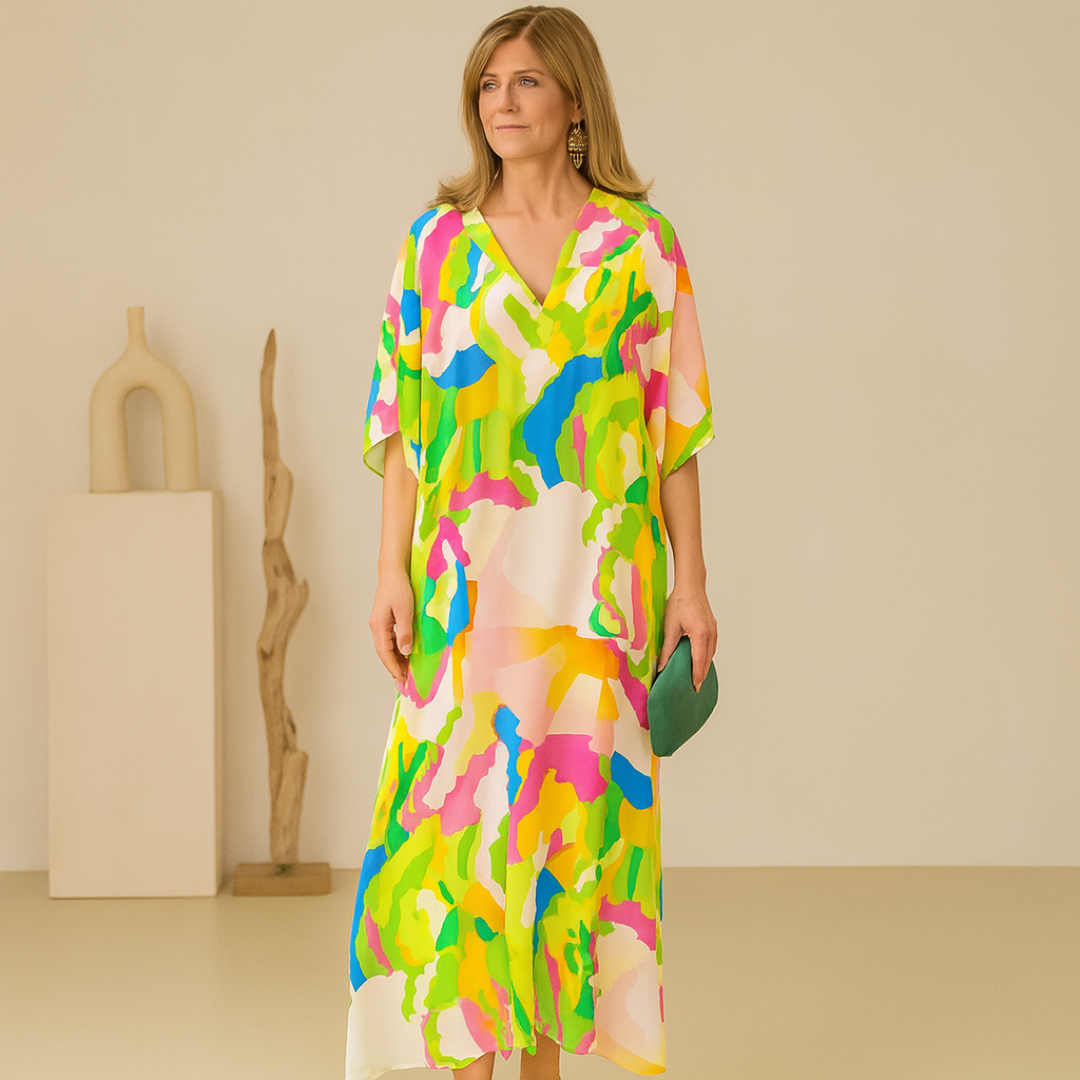 Camille - Vibrant Abstract Dress