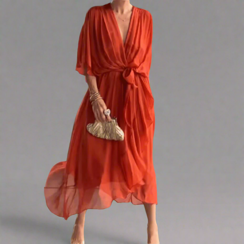 Dorselinde | Elegant Maxi Dress with Feminine Neckline