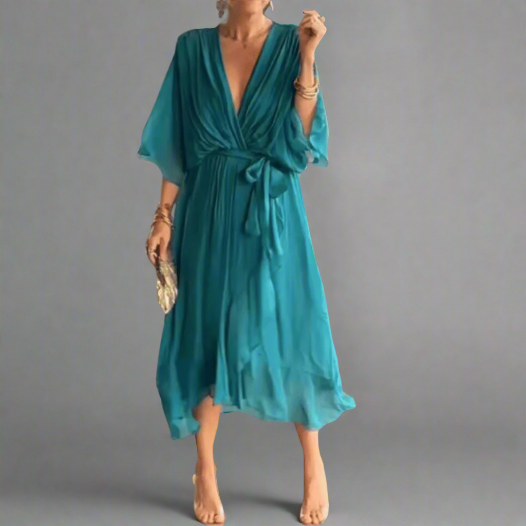 Dorselinde | Elegant Maxi Dress with Feminine Neckline