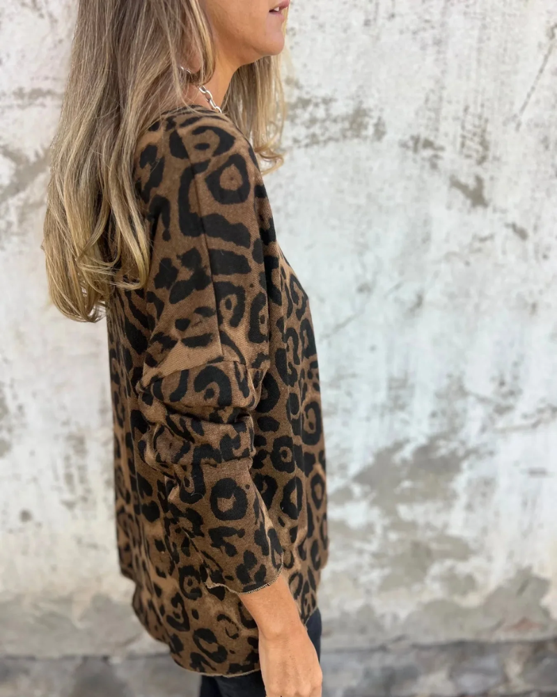SERANA - LEOPARD PRINT BLOUSE