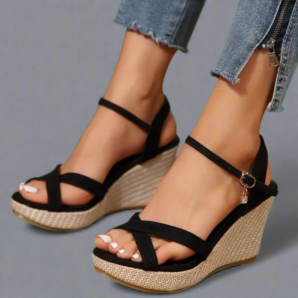 Xeltrud | Comfortable Platform Sandals with Wedge Heel