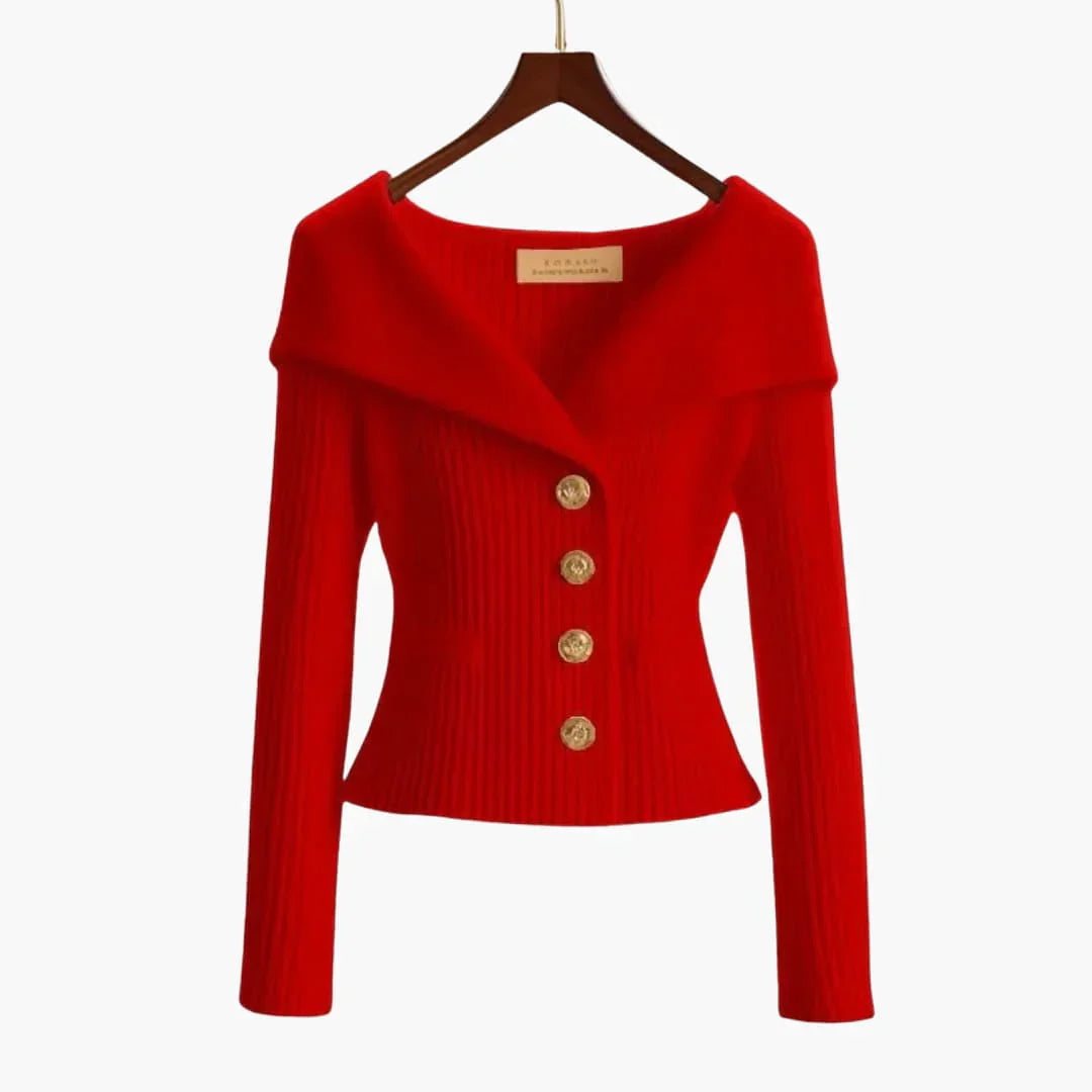 Women's Ribbed Buttoned Jacket