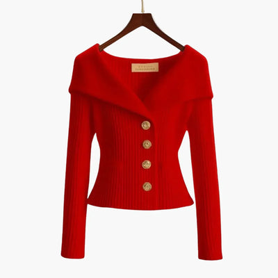 Women's Ribbed Buttoned Jacket