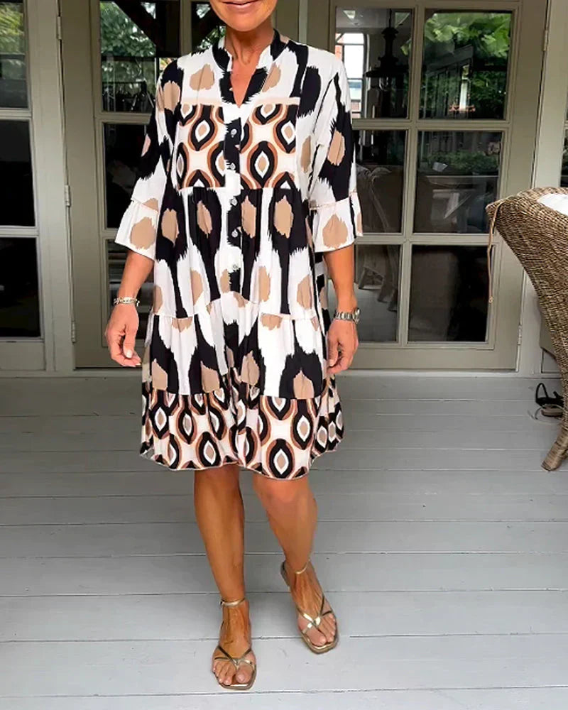 Talia - Printed Midi Dress