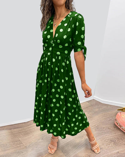 Maria | Button Polka Dot Dress