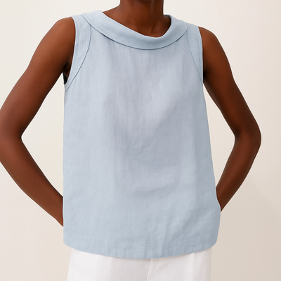 DAJA SLEEVELESS LINEN BLOUSE