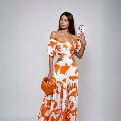 Stella | Tailored Long Dress with Handcrafted Details