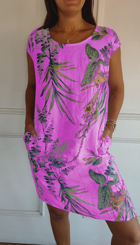 Madison | Relaxed Tropic Leaf Dress