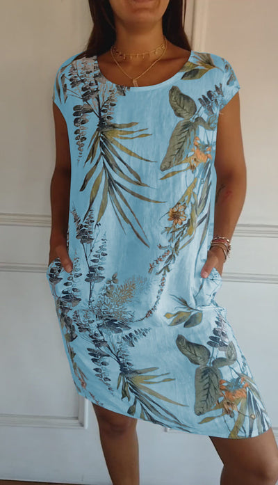 Madison | Relaxed Tropic Leaf Dress