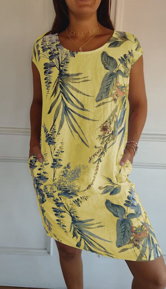 Madison | Relaxed Tropic Leaf Dress