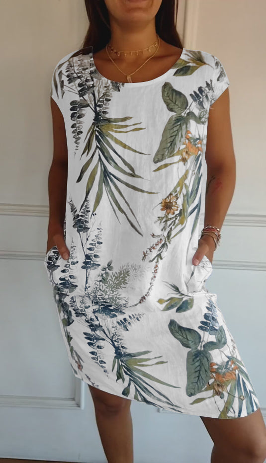 Madison | Relaxed Tropic Leaf Dress