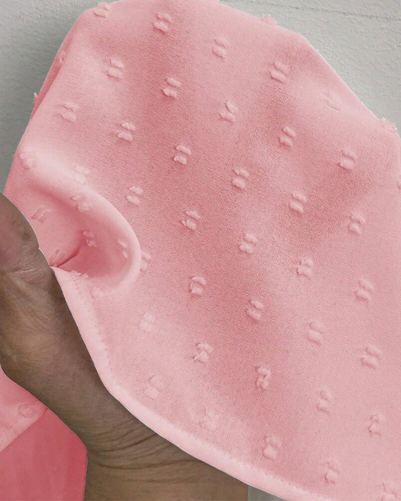 One-Shoulder Blouse with Lace and 3D Flower