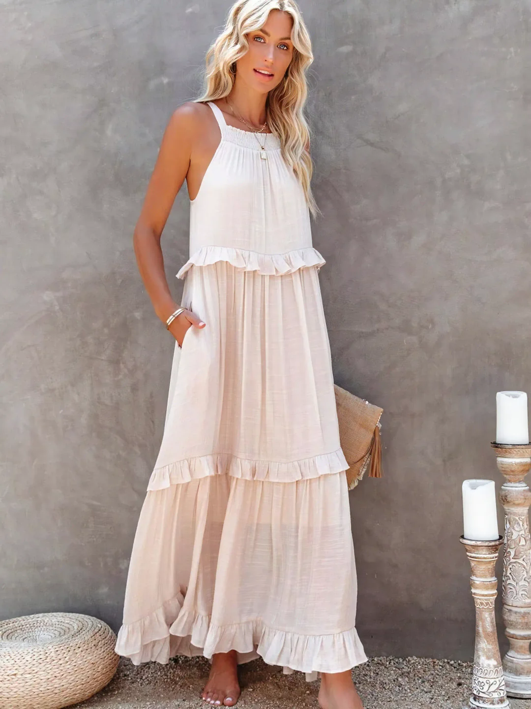 Mabel | Ruffle Breeze Maxi Dress