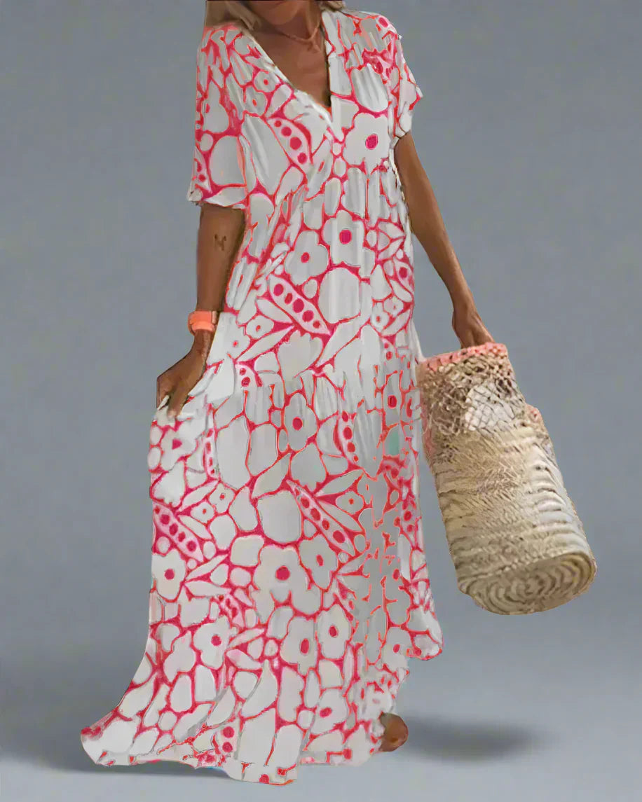 Hannelore | Summer Dress with Elegant Fit and Graphic Pattern