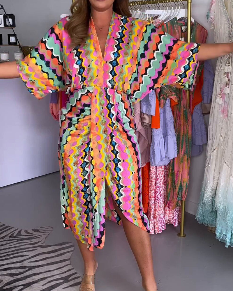 Amaris - V Neck Midi Dress