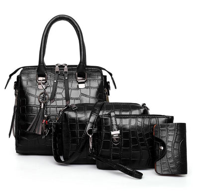Palmer - 4-Piece Crocodile Pattern Handbag