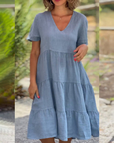 Samantha | Breezy V-Neck Dress with Pockets