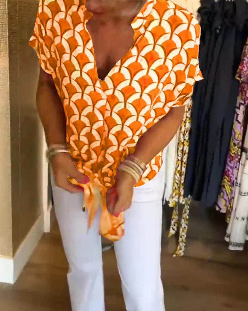 SOLVEIG STYLISH PRINTED BLOUSE