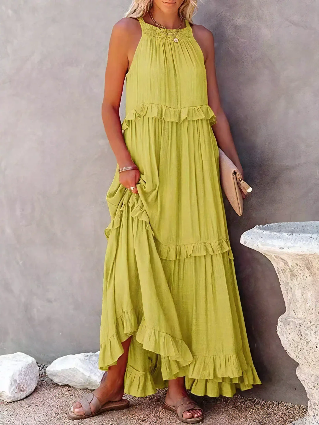 Mabel | Ruffle Breeze Maxi Dress
