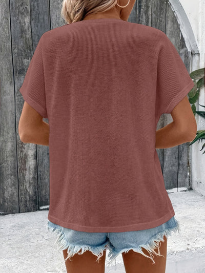 Marylou - Casual Crew Neck Short Sleeve Top