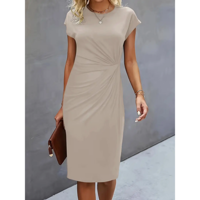Anouk - Short sleeve formal midi dress for women