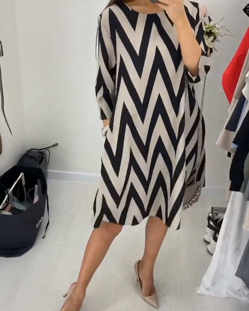 Lovenza - Zigzag Midi Dress