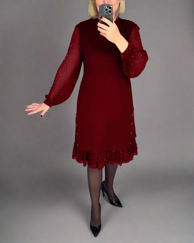 Swenthilda | Elegant Autumn Dress with Figure-Flattering Cut