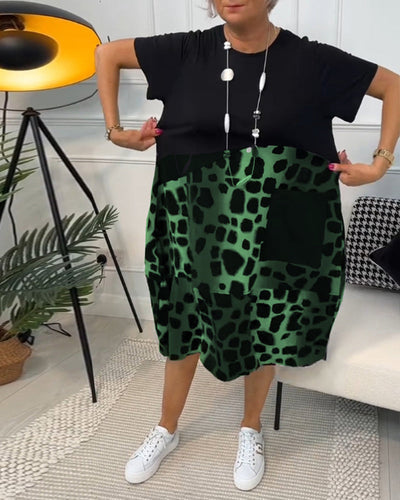 Olivia | Casual Printed Pocket Dress