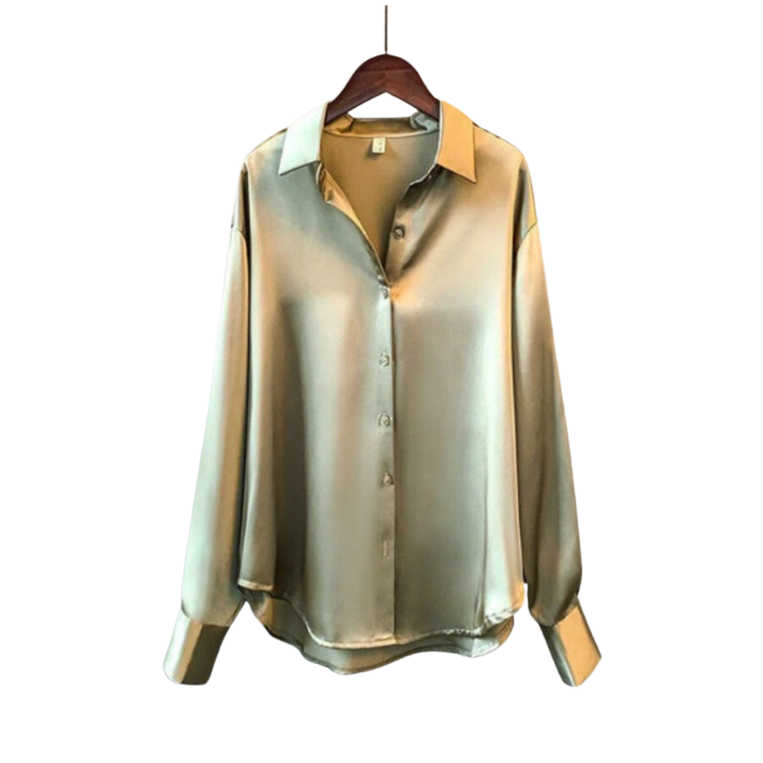 EDEN I SATIN LONG-SLEEVED SHIRT