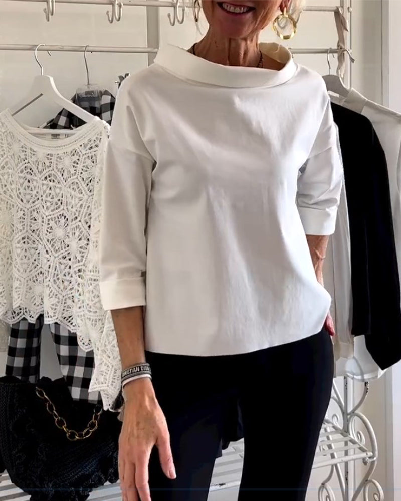 WIEBKE I COMFORTABLE 3/4-SLEEVE BLOUSE