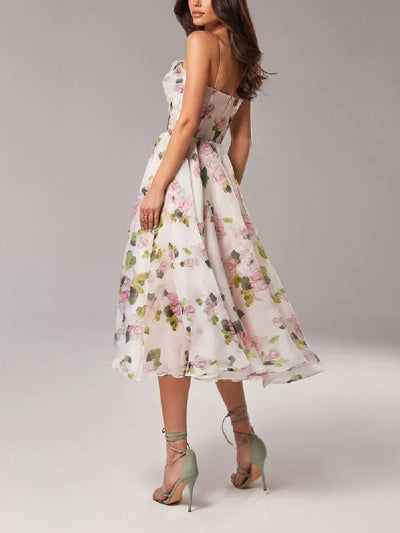 Emilia | Elegant Printed Strapless Dress