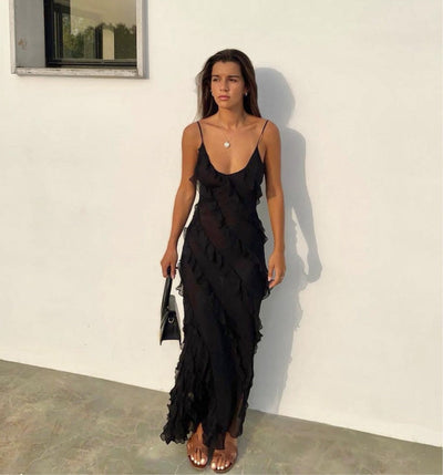 Zara - Ruffled Maxi Dress