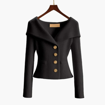 Women's Ribbed Buttoned Jacket