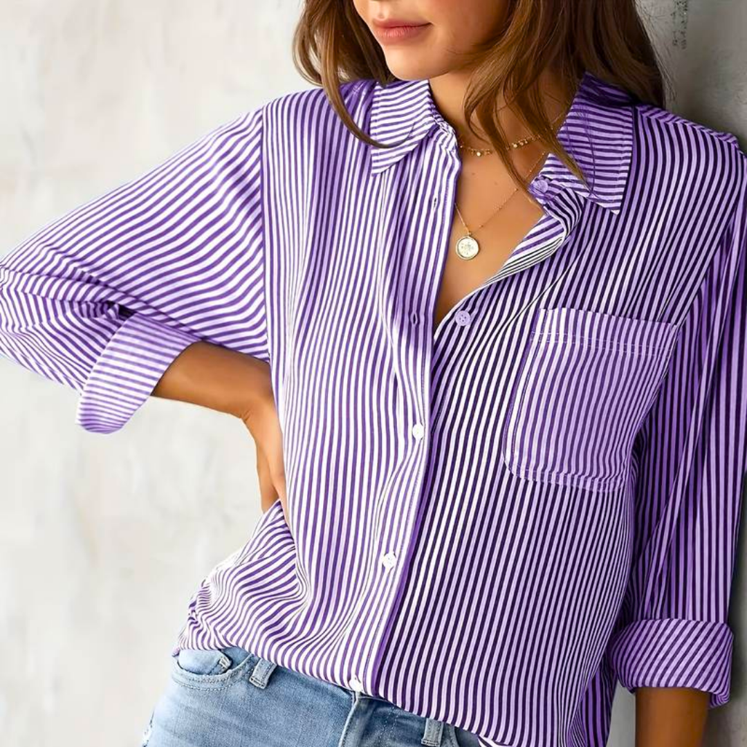 Casual Striped Blouse for Women