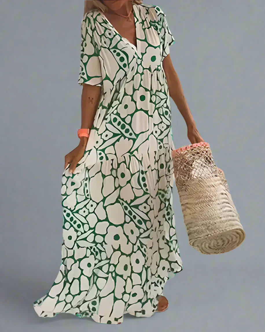 Hannelore | Summer Dress with Elegant Fit and Graphic Pattern