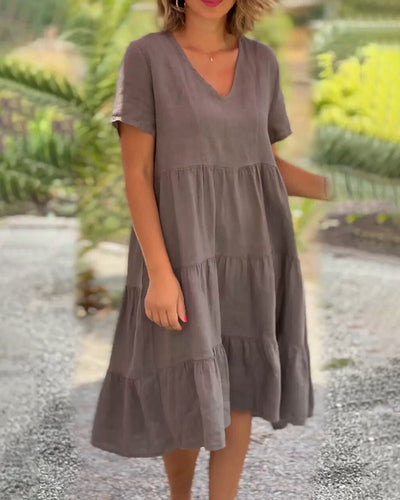 Samantha | Breezy V-Neck Dress with Pockets