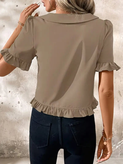 Foteini - Elegant Short Sleeve Blouse