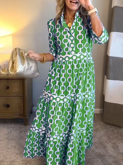 Juliette ~ Midi Dress with Chain Link Detail