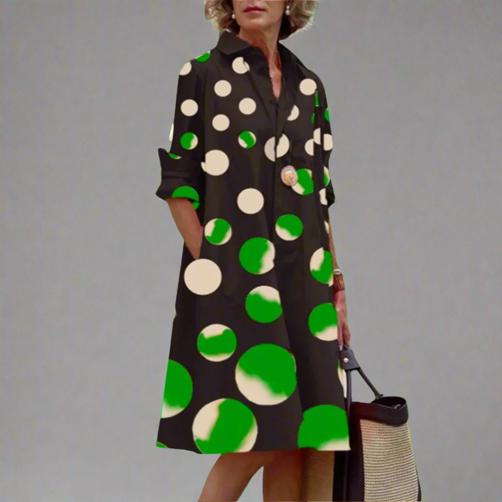 Nika | Elegant Floral Print Midi Dress