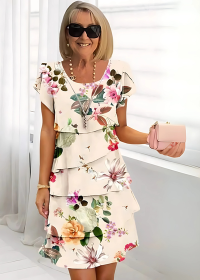 Lina™ - Flowing Dress with Floral Print