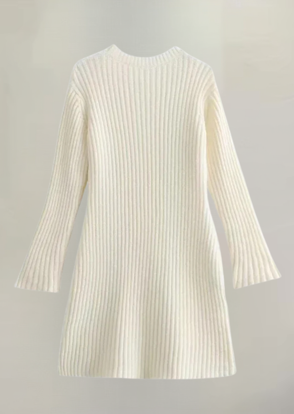 Faustine - Elegant Ribbed Knit Mini Dress