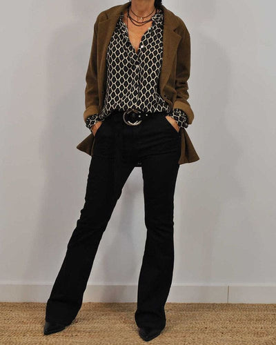 EDWINA I GEOMETRIC BLOUSE