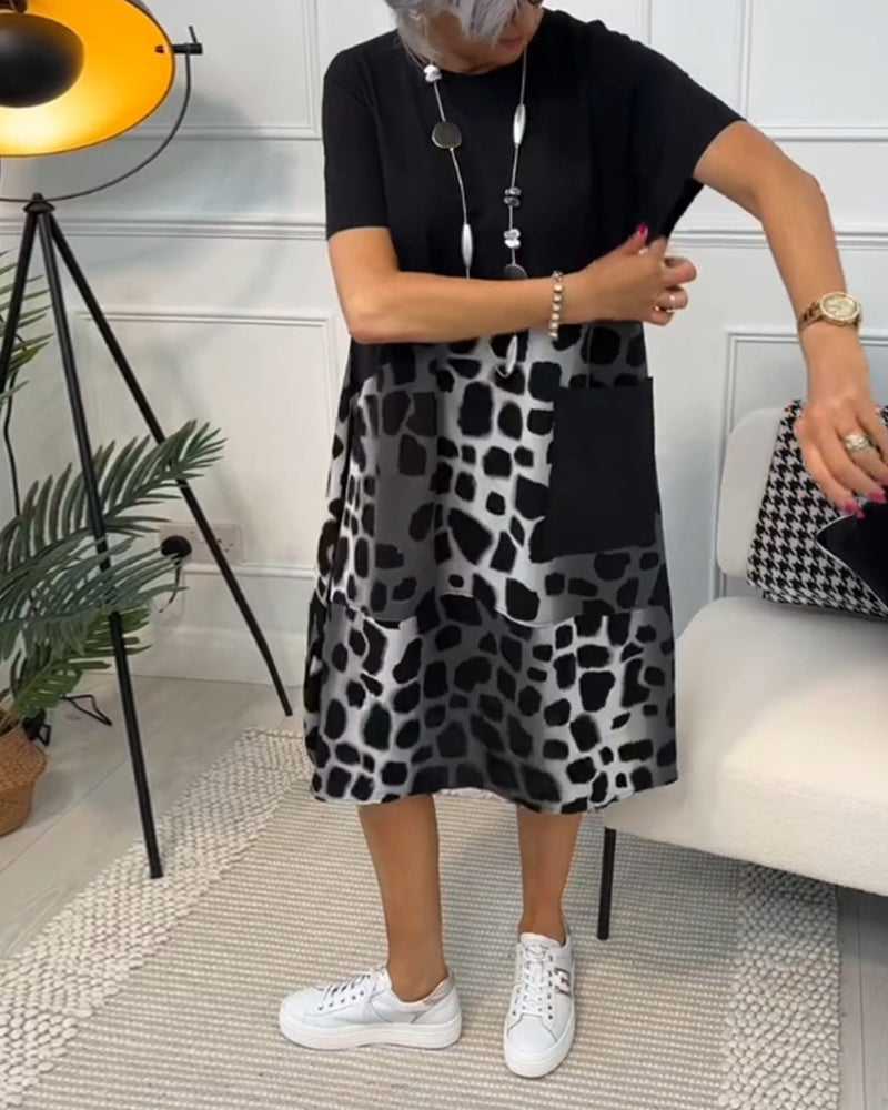 Olivia | Casual Printed Pocket Dress