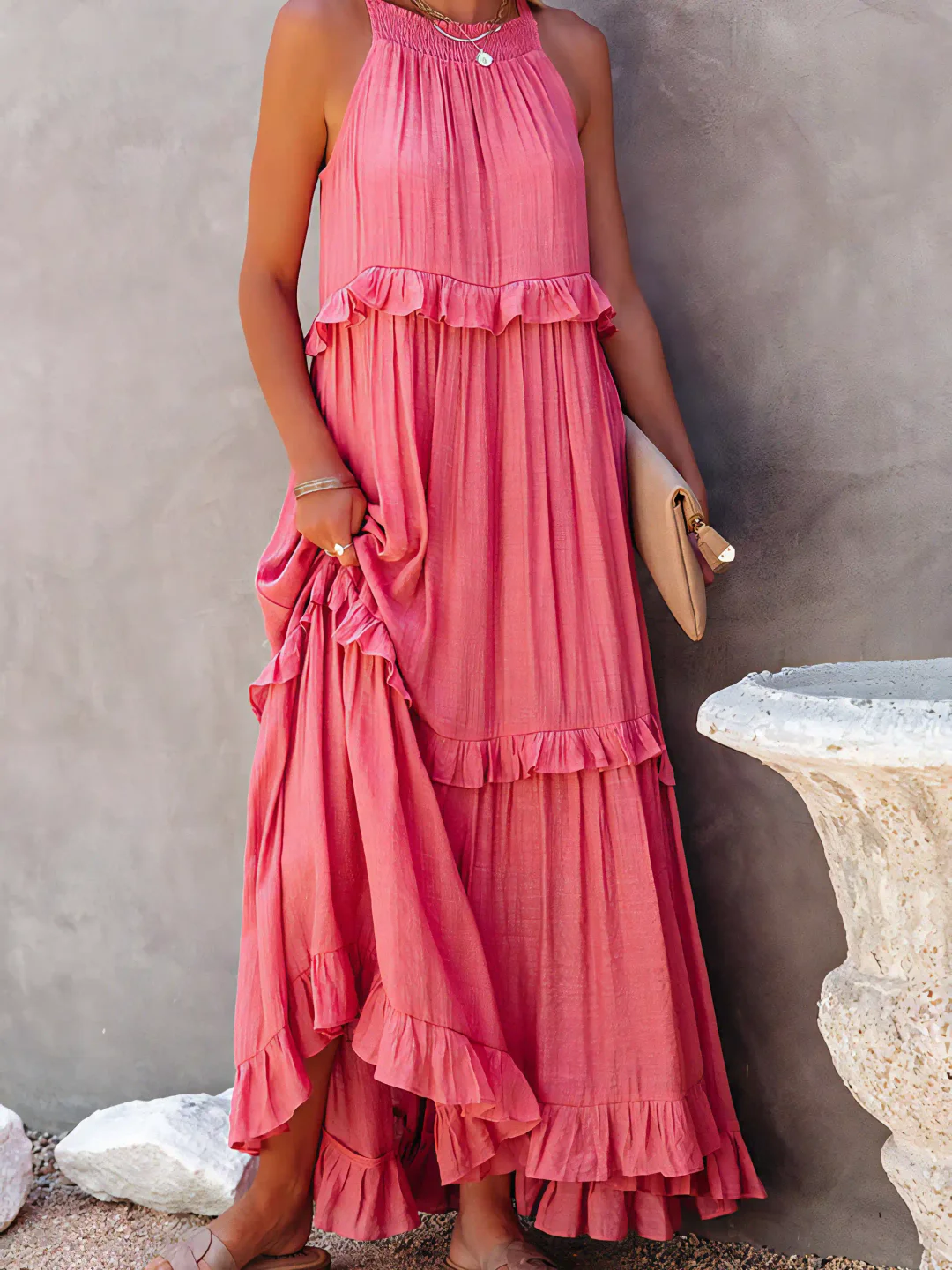 Mabel - Ruffle Breeze Maxi Dress