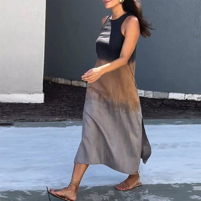 Melanie | Ombre Linen Sleeveless Dress