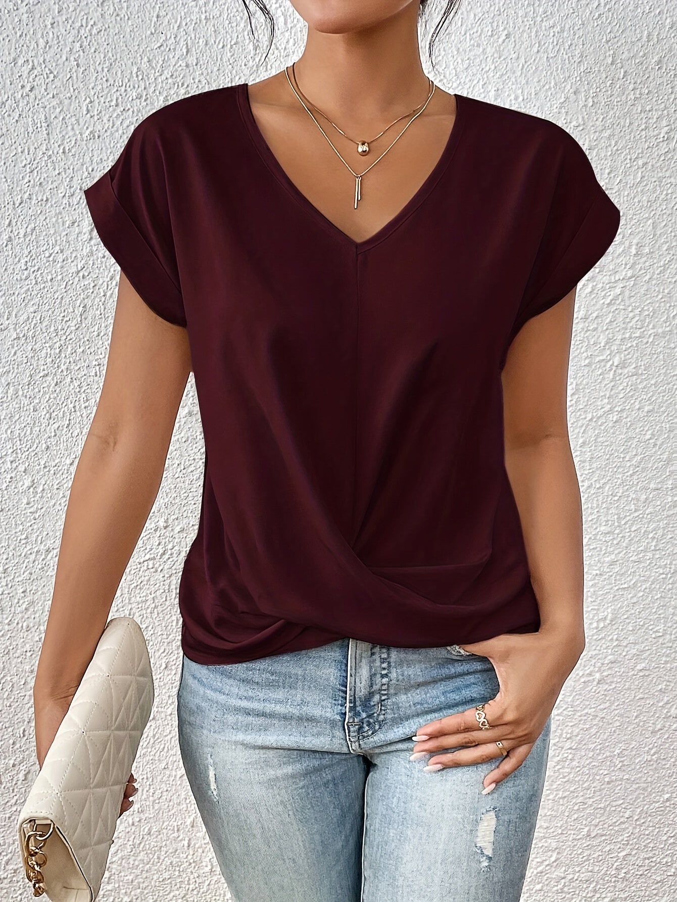Sanne Casual V-Neck T-Shirt